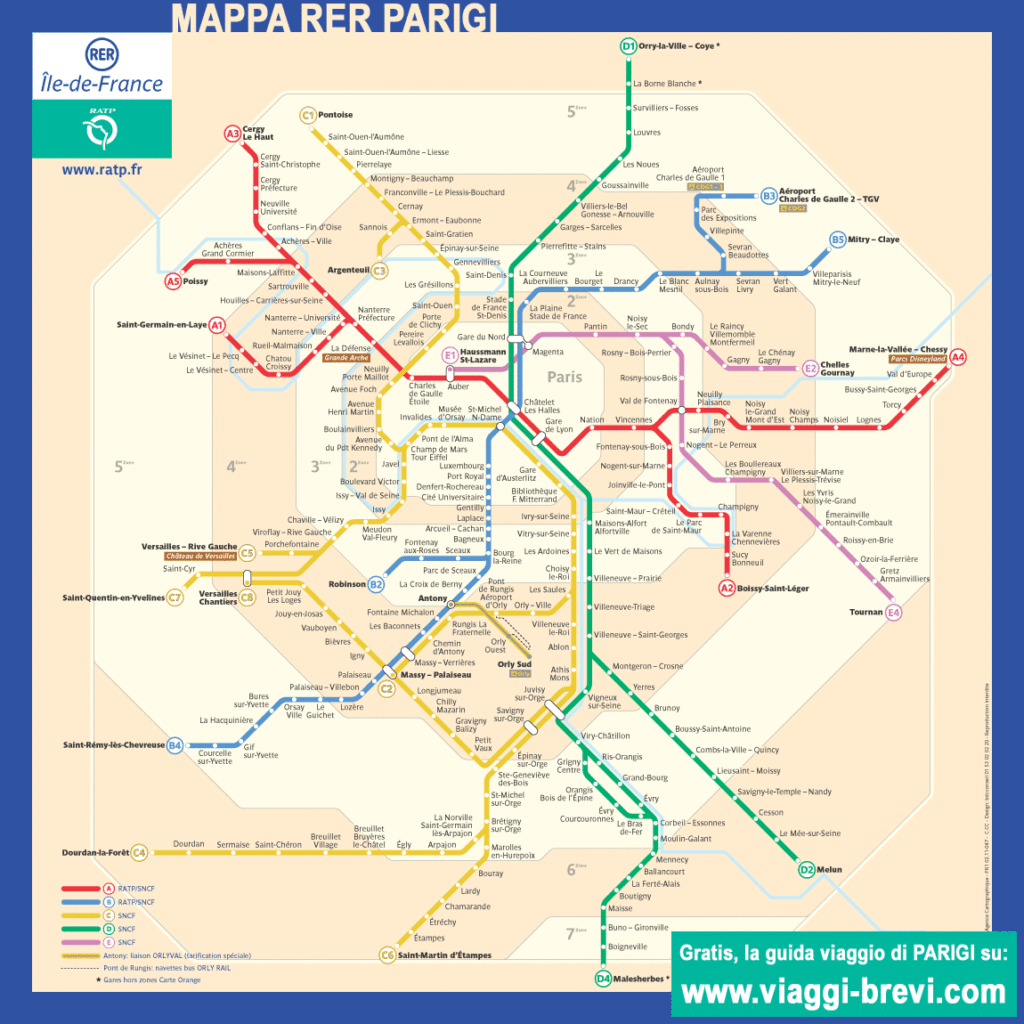 Come funziona la RER di Parigi mappa, orari, biglietti 2024