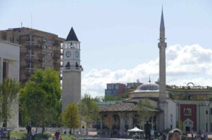 Uno scorcio di Tirana, Albania