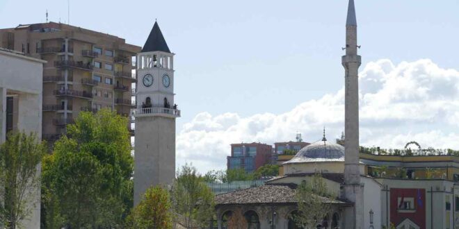 Uno scorcio di Tirana, Albania